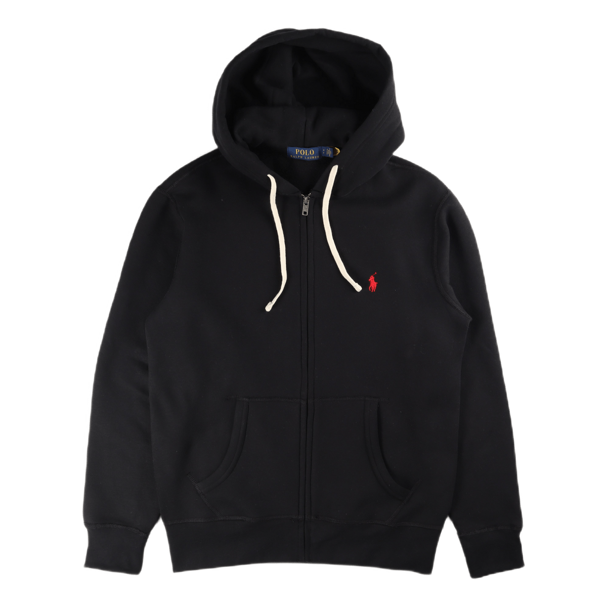 The RL Fleece Hoodie Polo Black