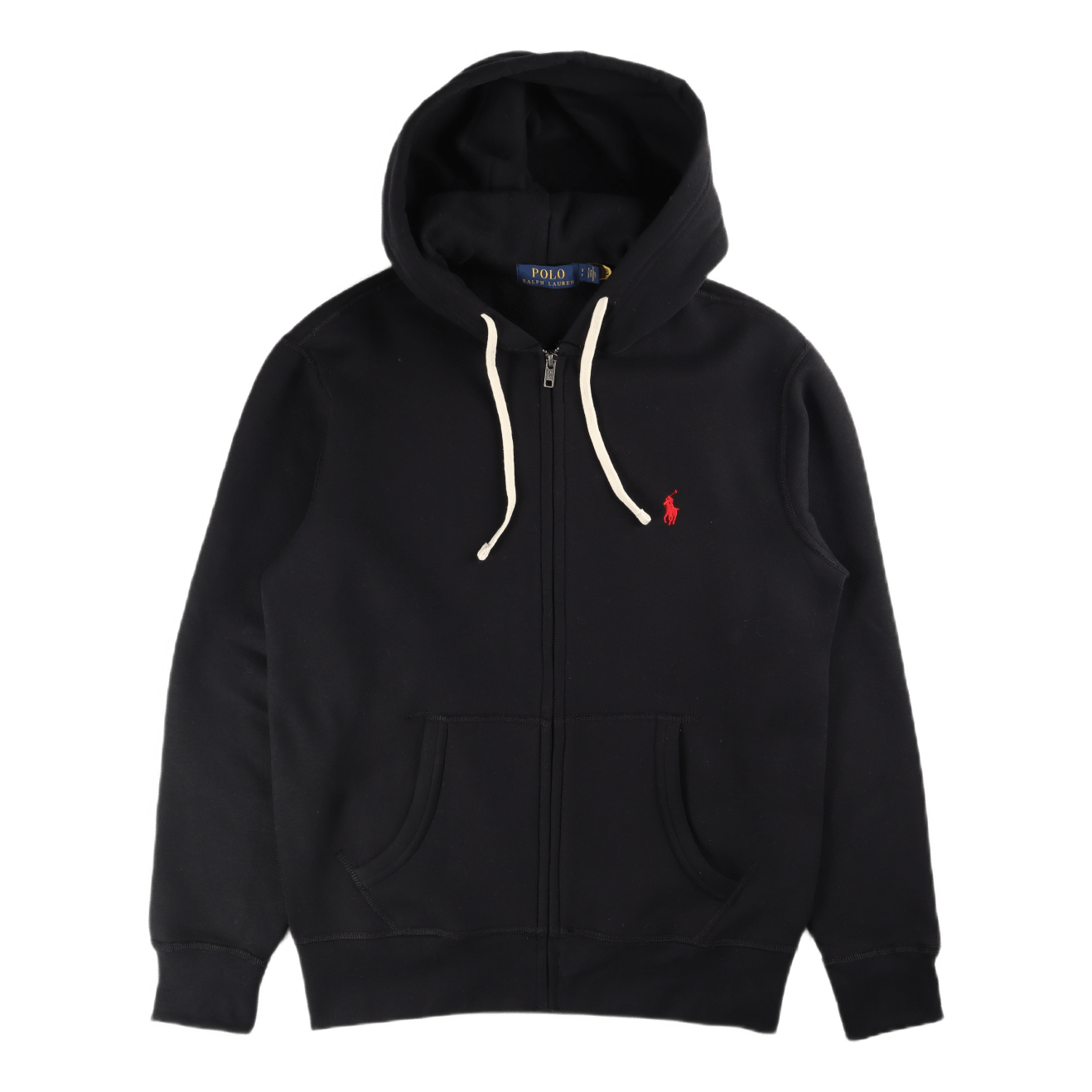 The RL Fleece Hoodie Polo Black