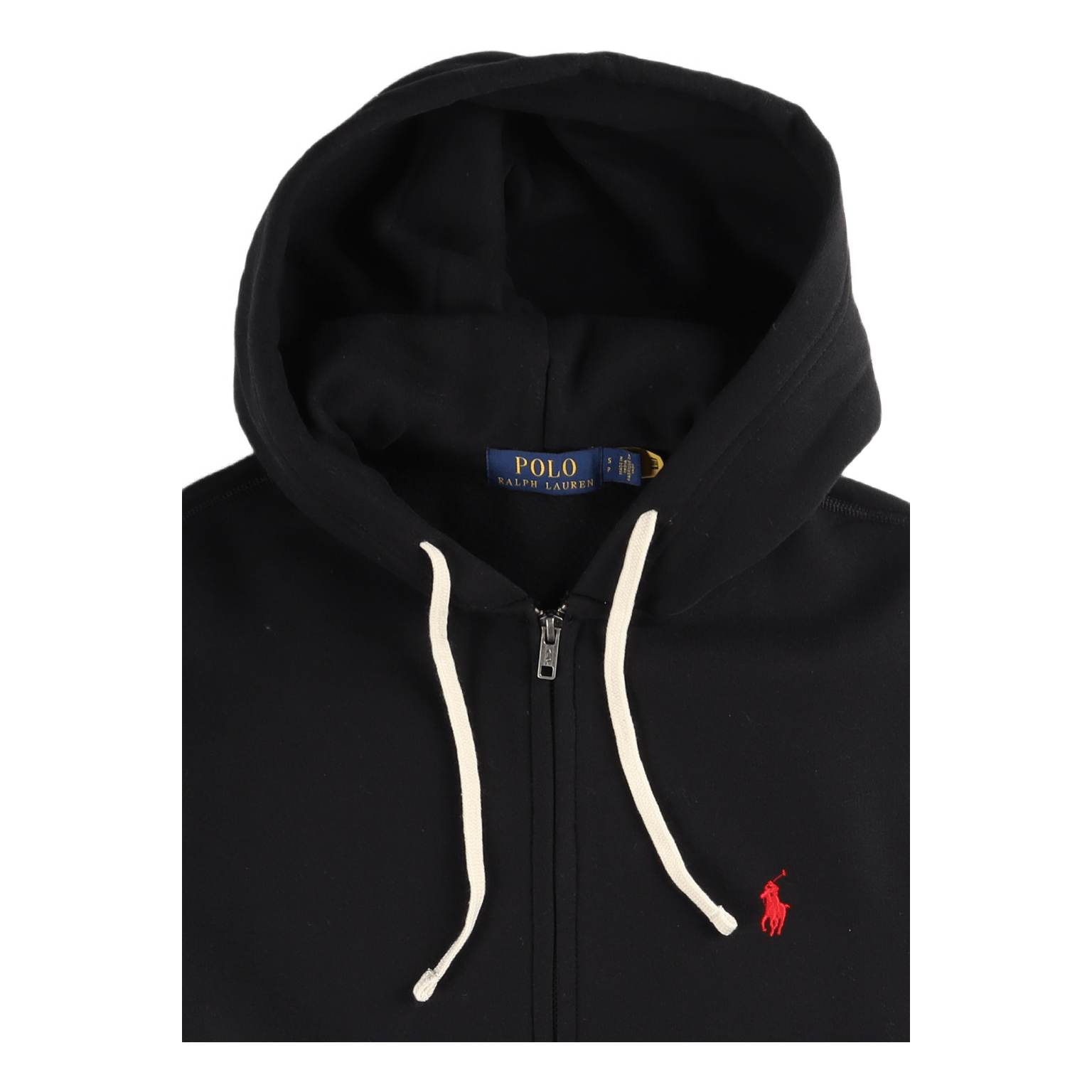 The RL Fleece Hoodie Polo Black