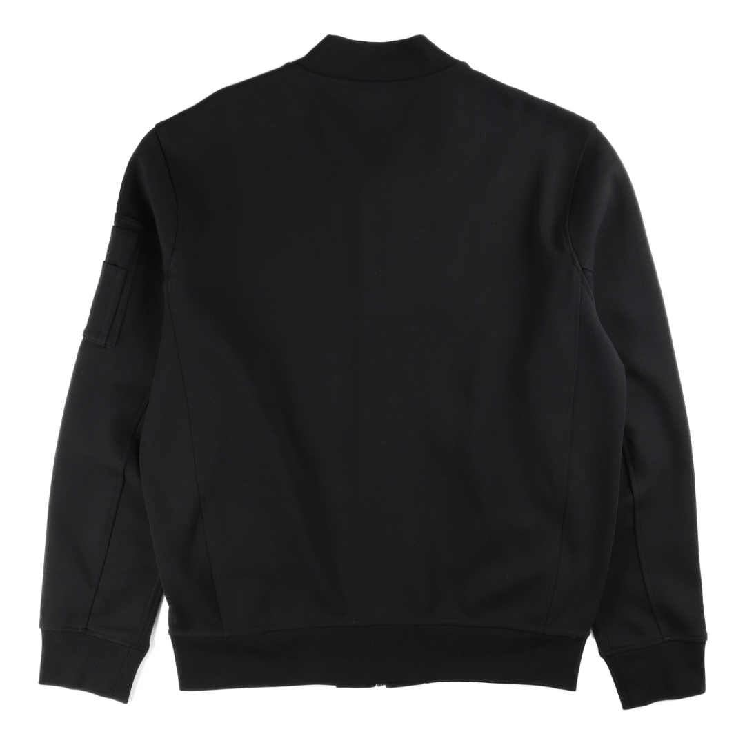 Double-Knit Bomber Jacket Polo Black