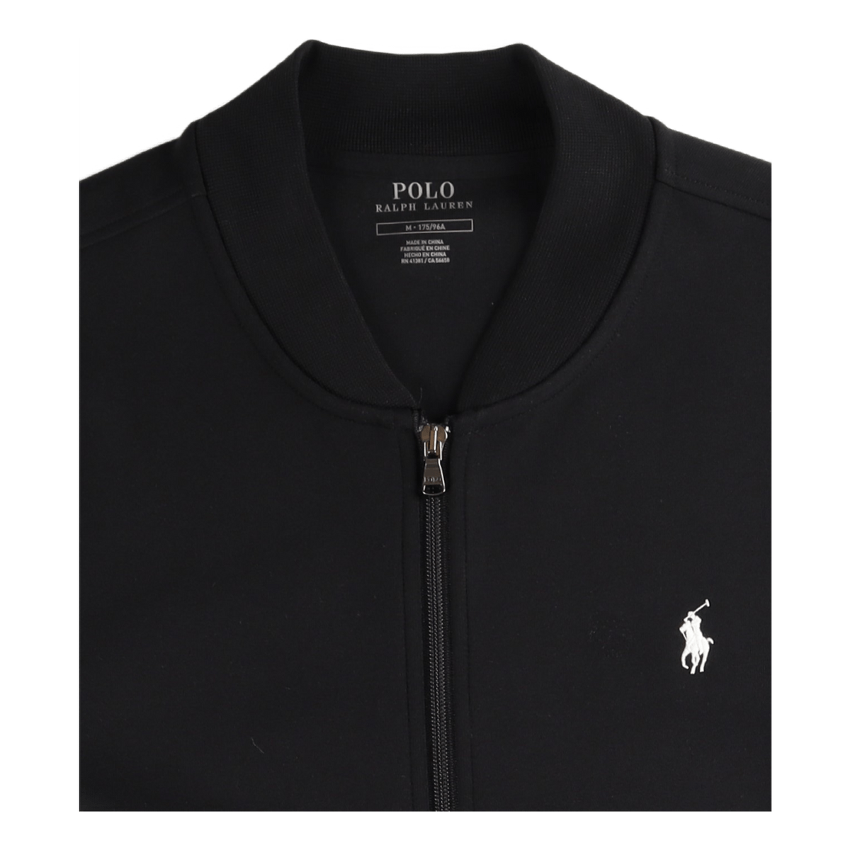 Double-Knit Bomber Jacket Polo Black