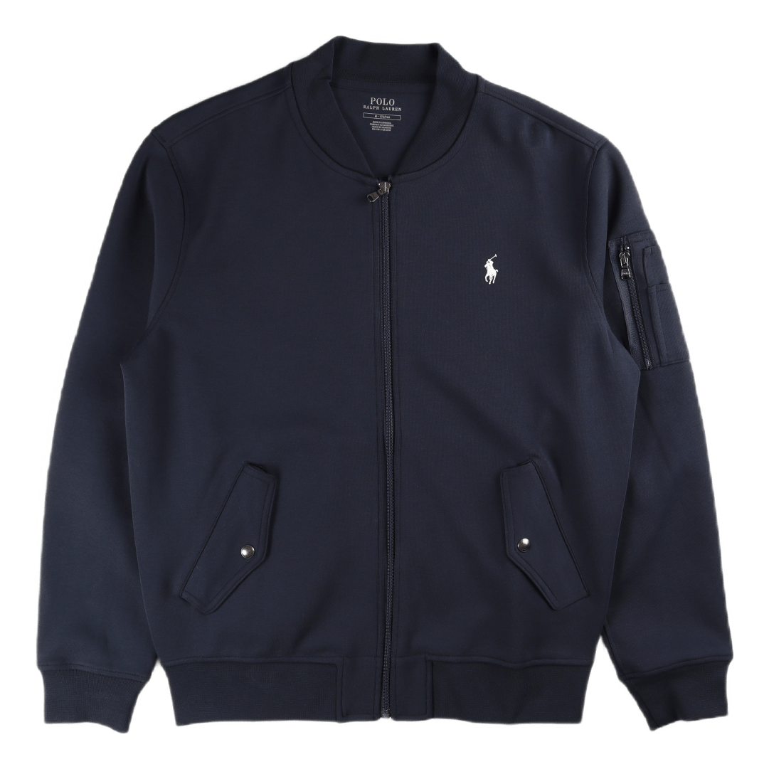 Double-Knit Bomber Jacket Aviator Navy