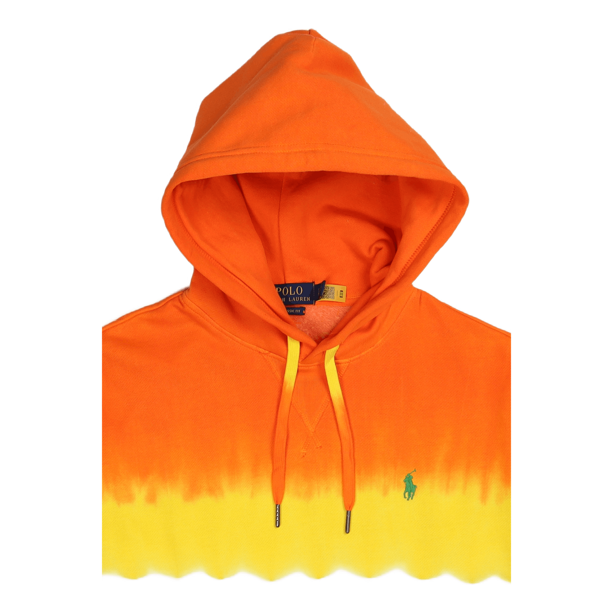 Tie-Dye Fleece Hoodie Bright Signal Orange Multi