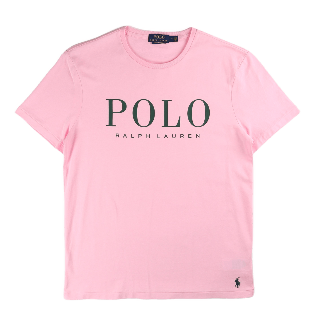 Custom Slim Fit Logo Jersey T-Shirt Carmel Pink