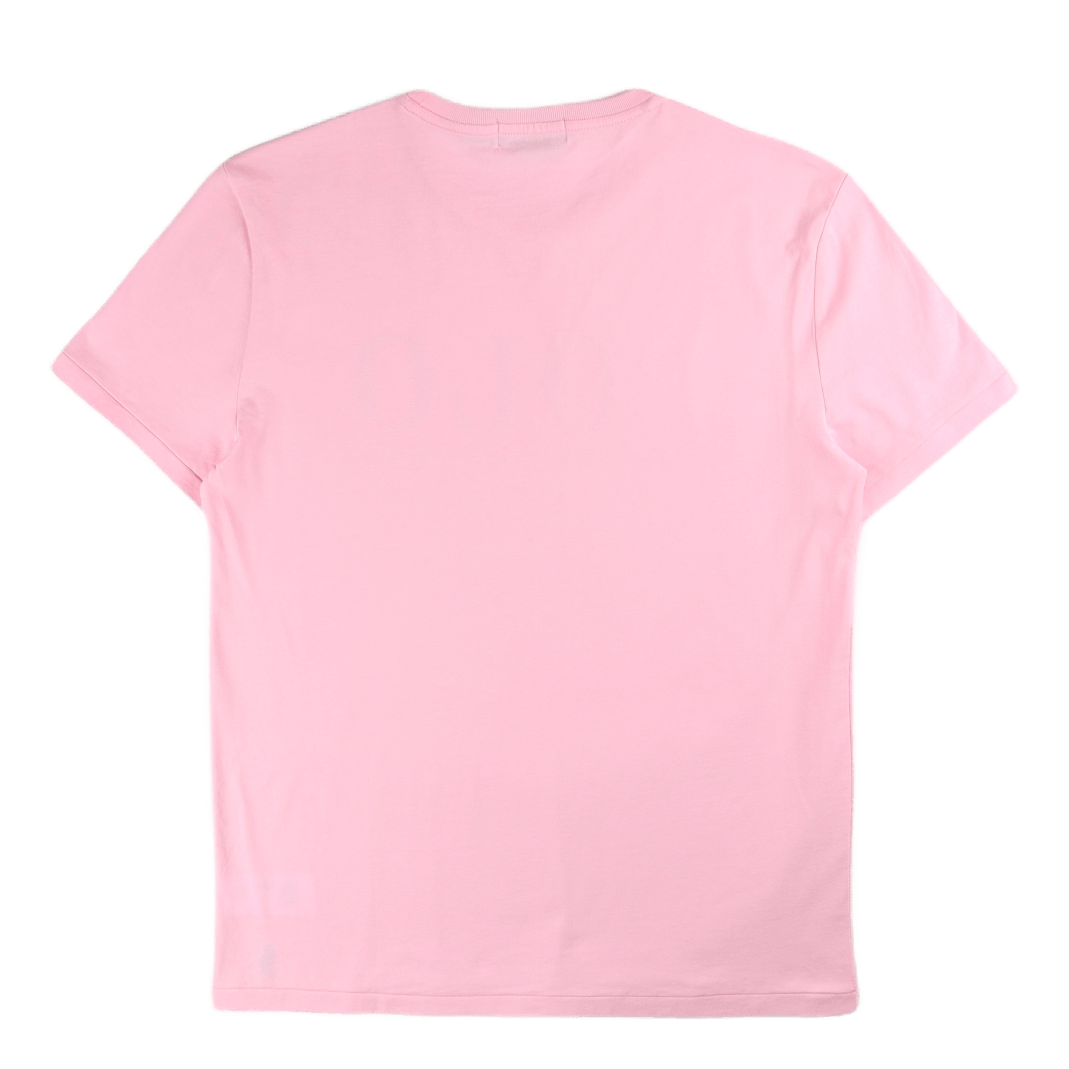 Custom Slim Fit Logo Jersey T-Shirt Carmel Pink