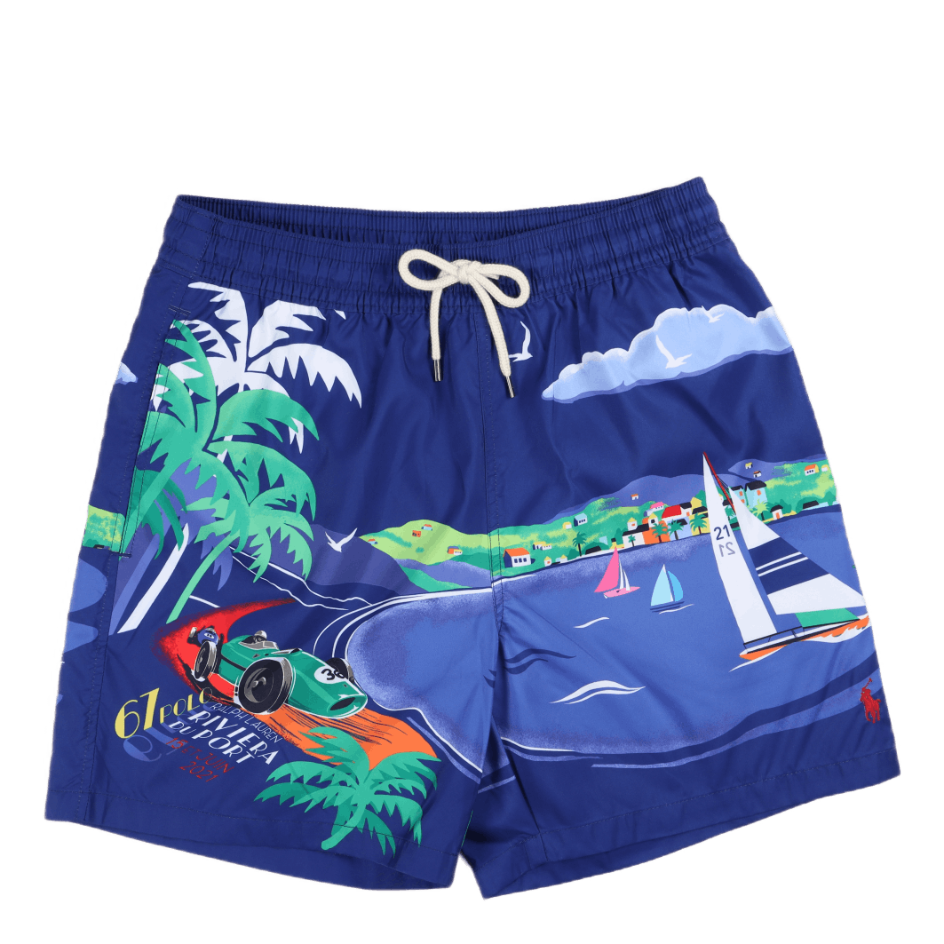 5.75-Inch Traveler Classic Swim Trunk Riviera Du Port Scenic