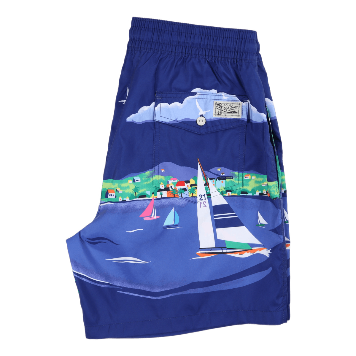 5.75-Inch Traveler Classic Swim Trunk Riviera Du Port Scenic