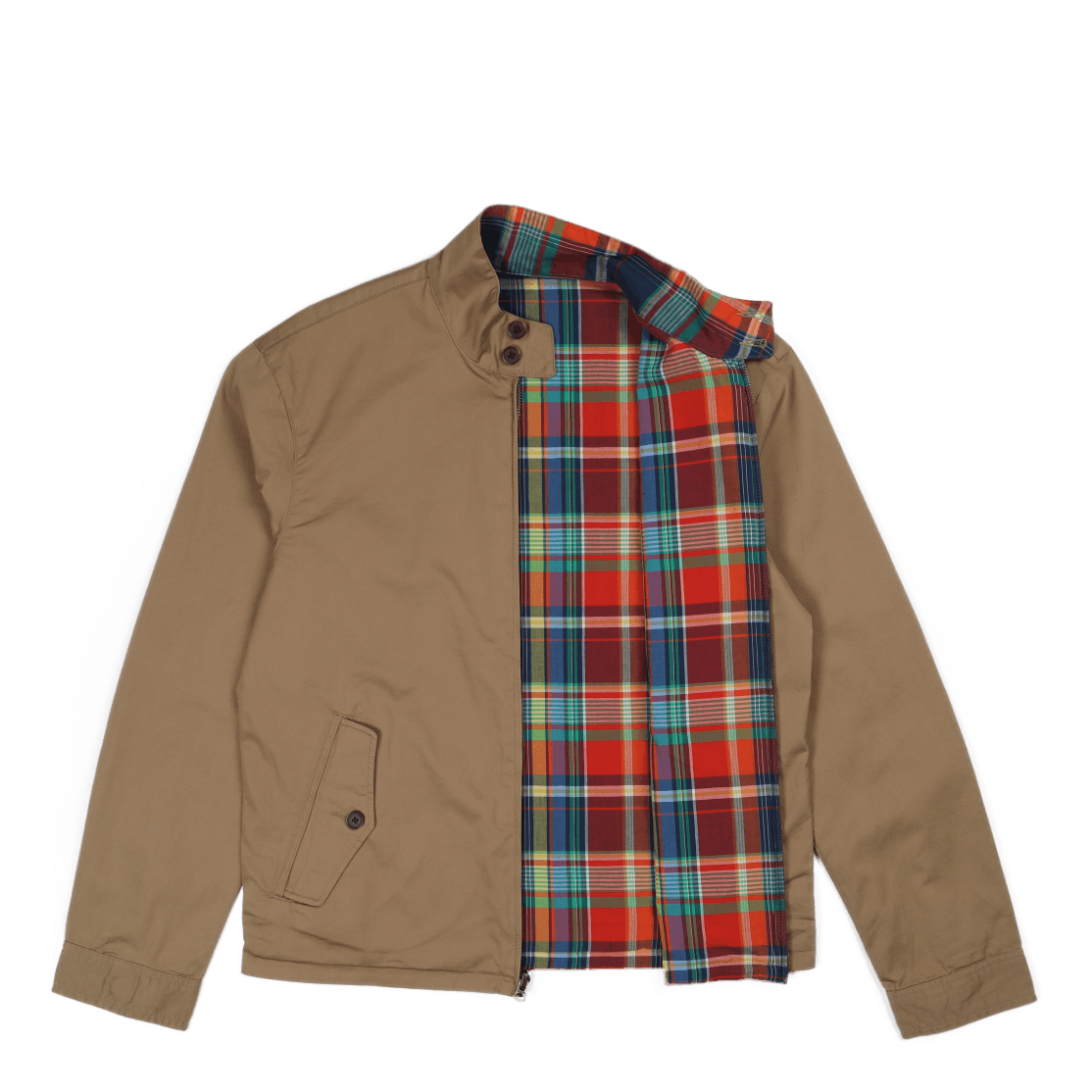 Reversible Chino-Madras Jacket Madras/Luxury Tan