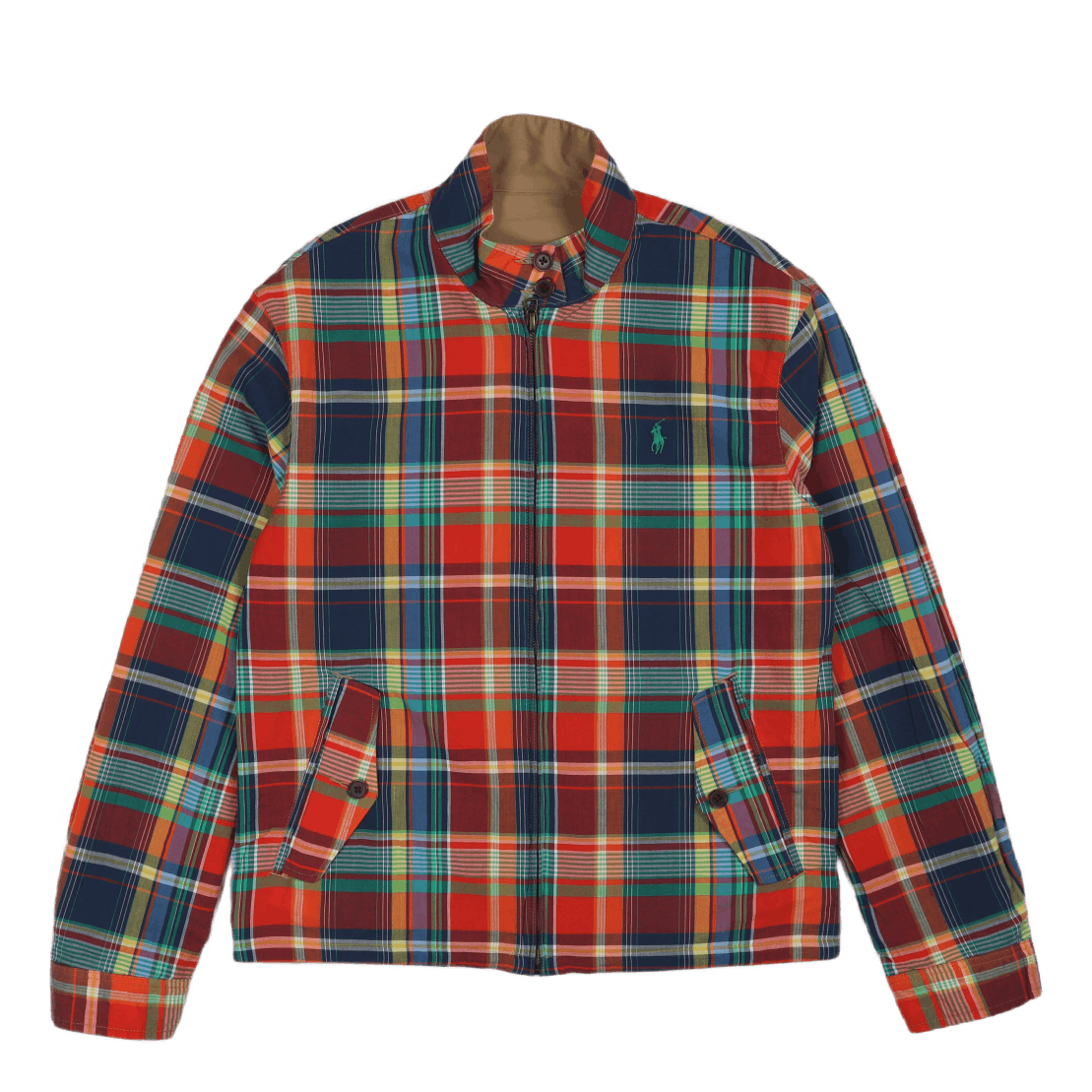 Reversible Chino-Madras Jacket Madras/Luxury Tan