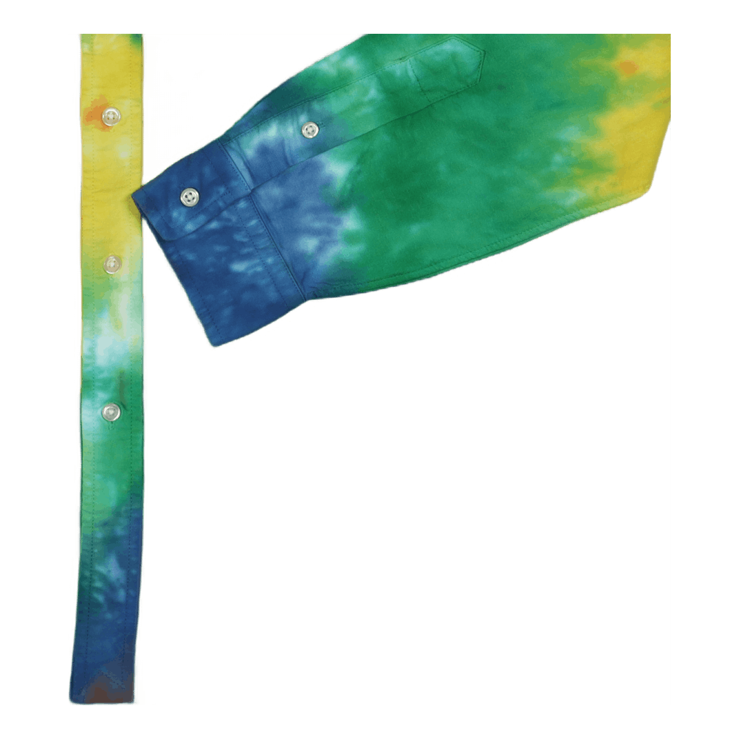 Custom Fit Tie-Dye Oxford Shirt 5626 Blue/Green Tie Dye Multi
