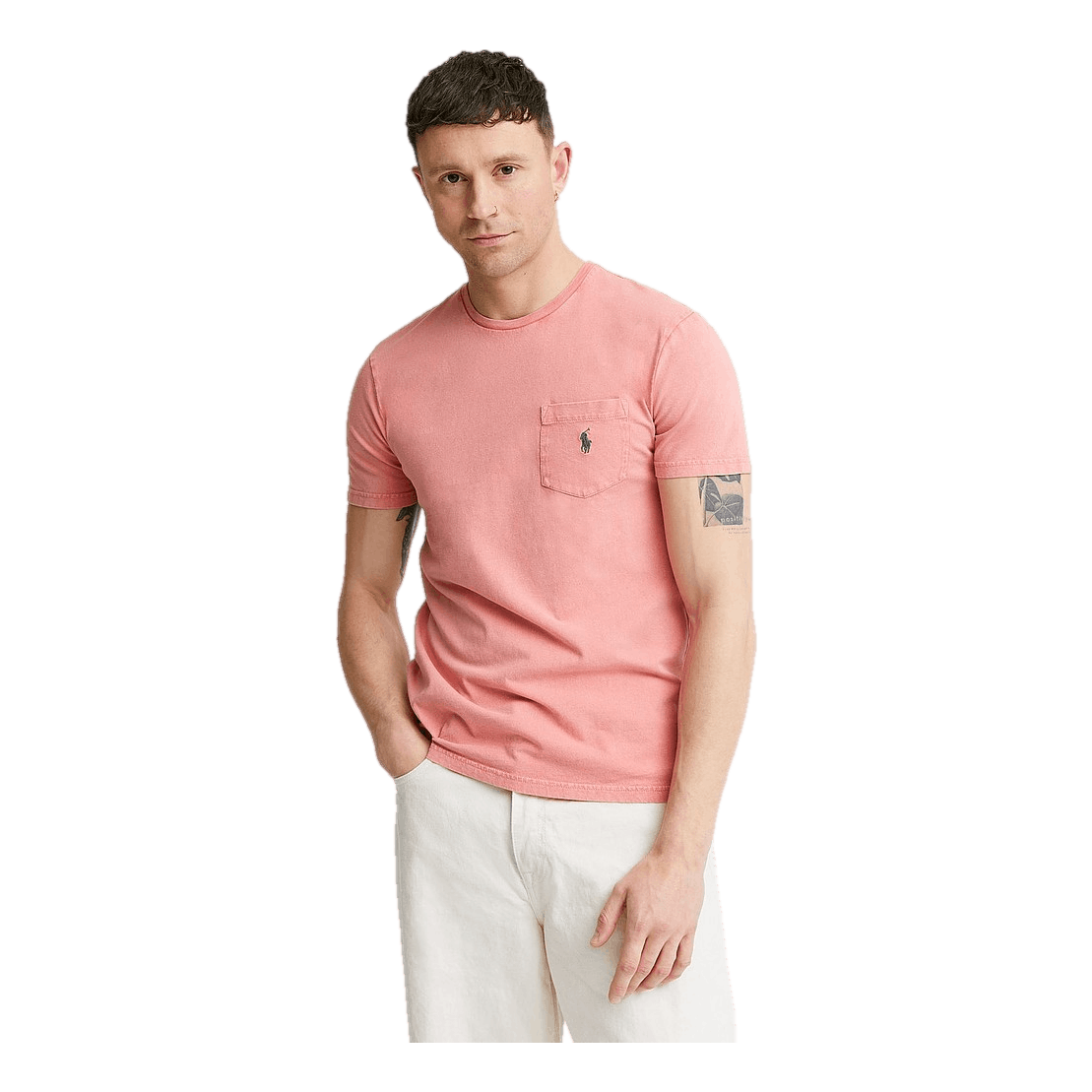 Polo Ralph Lauren Custom Slim Cotton-Linen Pocket T-Shirt