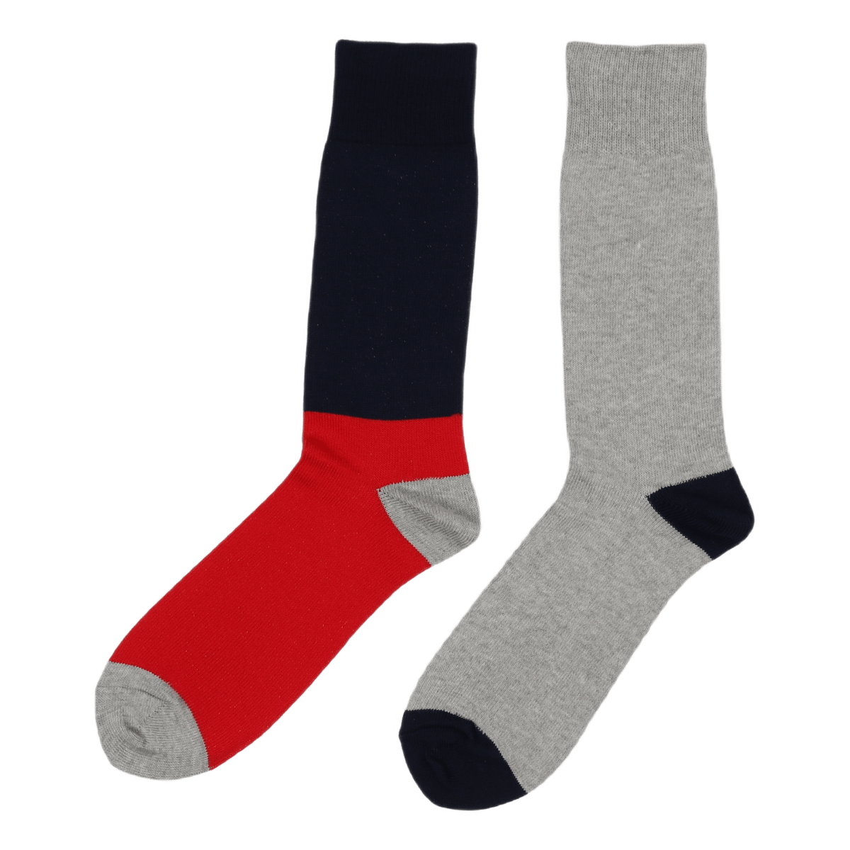 Color-Blocked Crew Sock 2-Pack 2Pk Nvy Red/Andover Htr