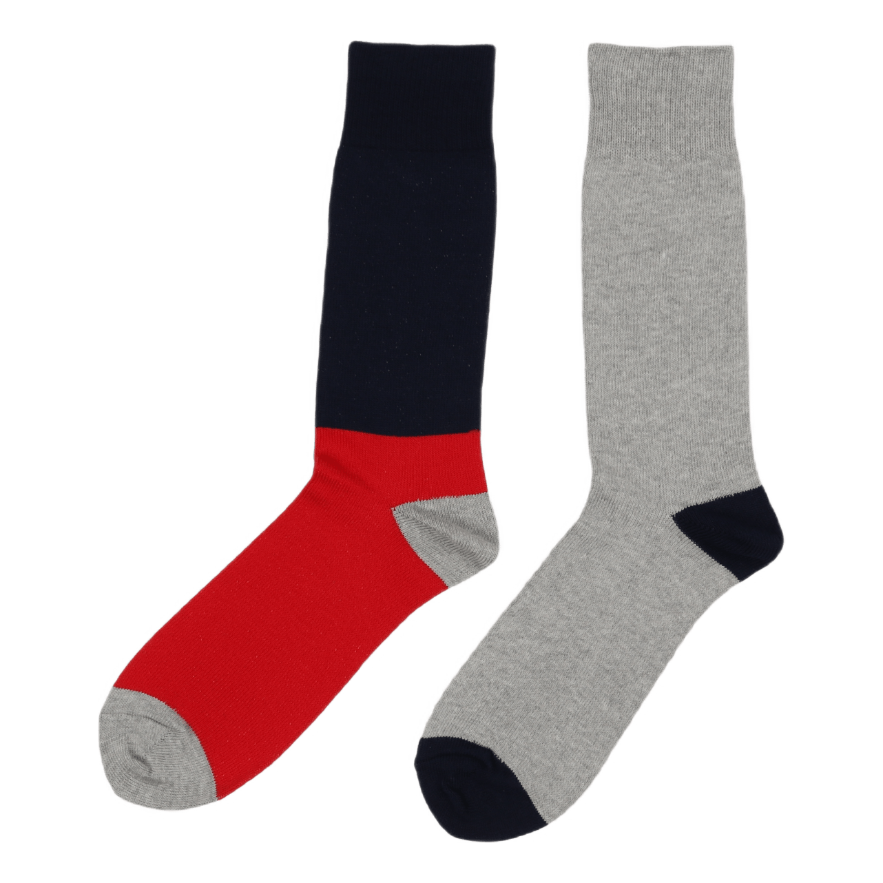 Color-Blocked Crew Sock 2-Pack 2Pk Nvy Red/Andover Htr
