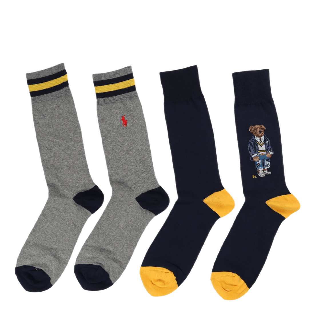 Polo Bear Trouser Sock 2-Pack 2Pk Navy/Foster Grey Htr