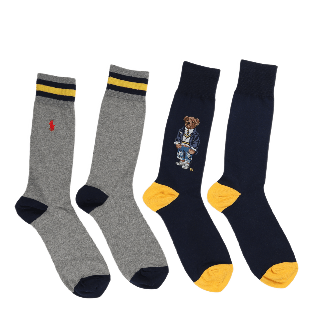 Polo Bear Trouser Sock 2-Pack 2Pk Navy/Foster Grey Htr