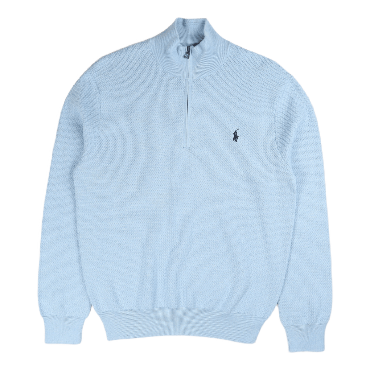 Cotton Mockneck Sweater Elite Blue Heather