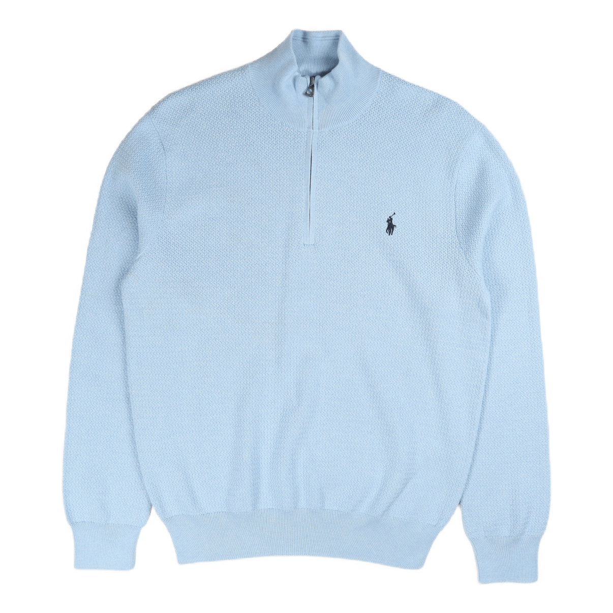 Cotton Mockneck Sweater Elite Blue Heather