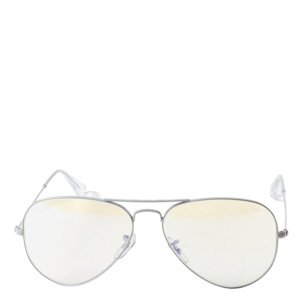 Aviator Large Metal Light Gray 9223BL/58