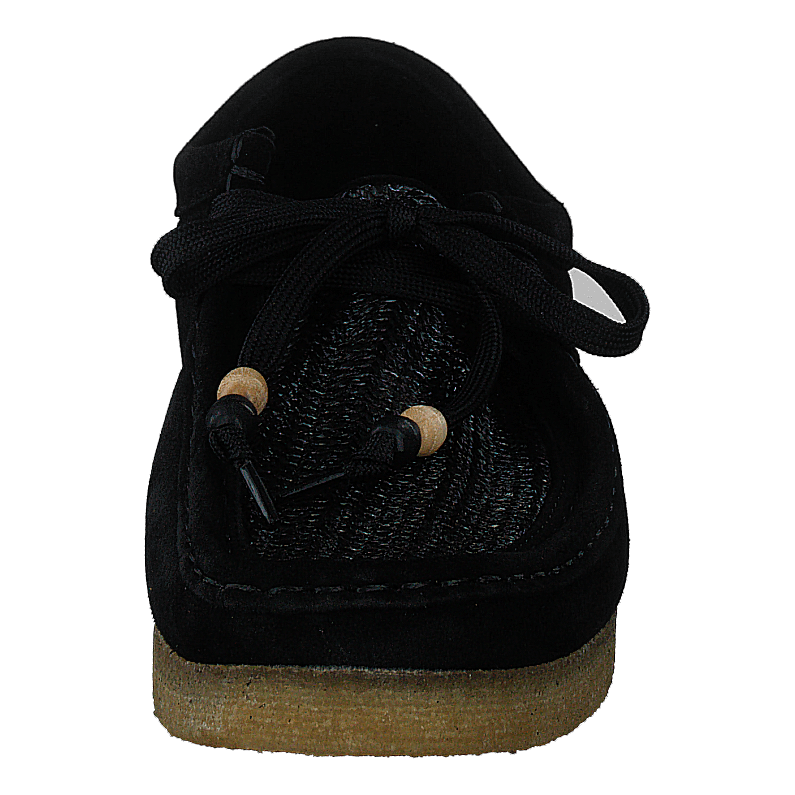 Wallabee Black Raffia