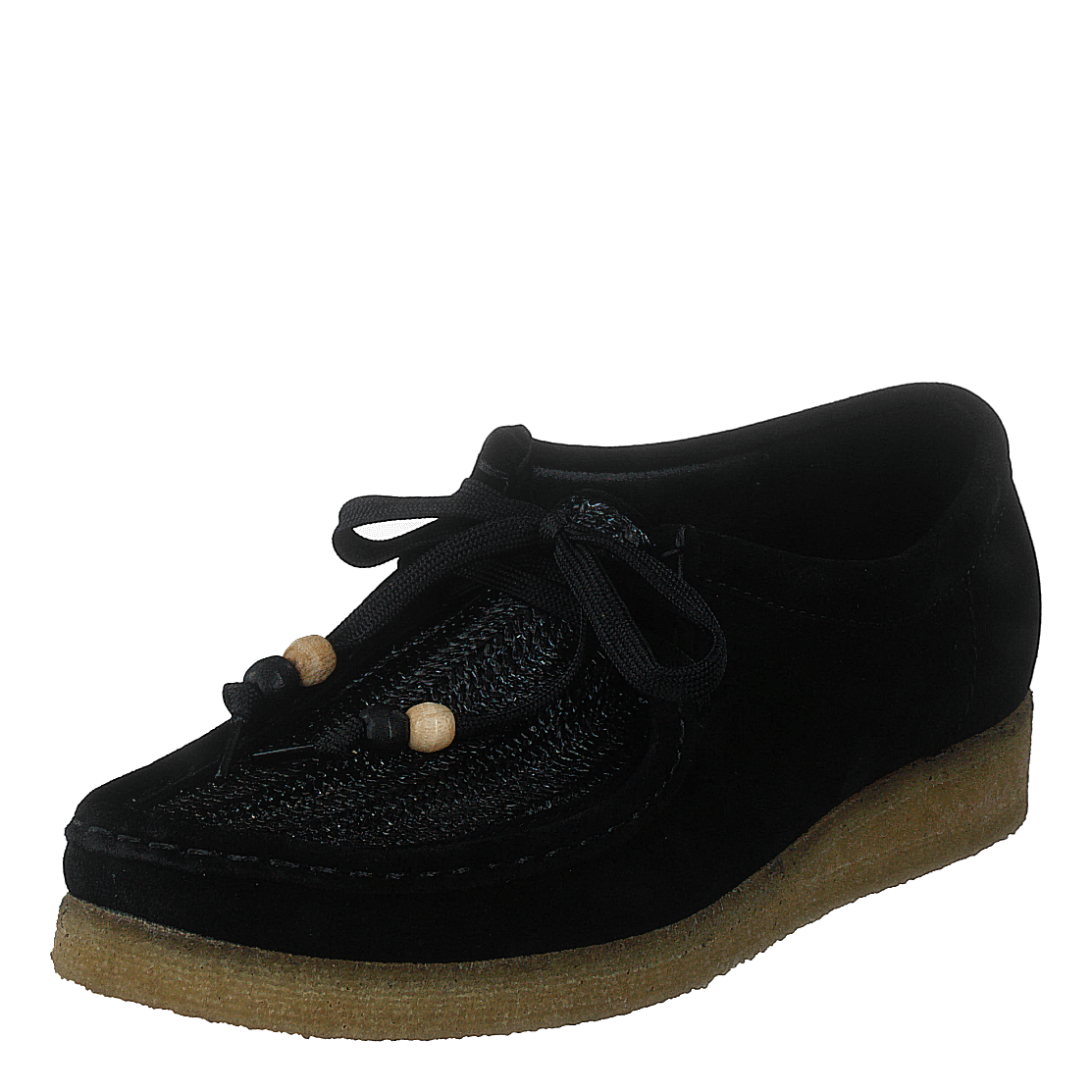 Wallabee Black Raffia