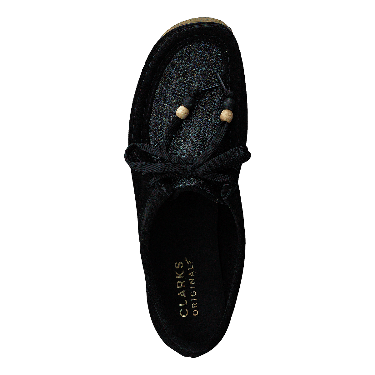 Wallabee Black Raffia