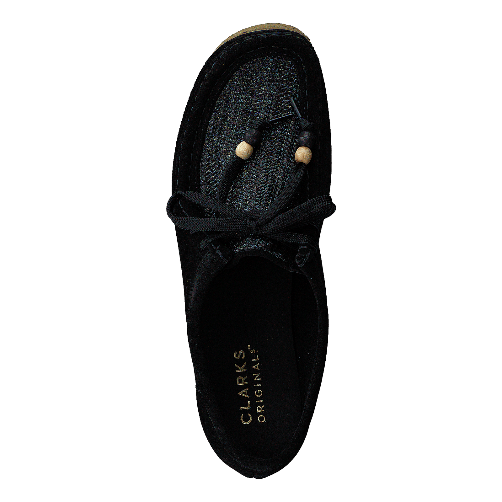 Wallabee Black Raffia