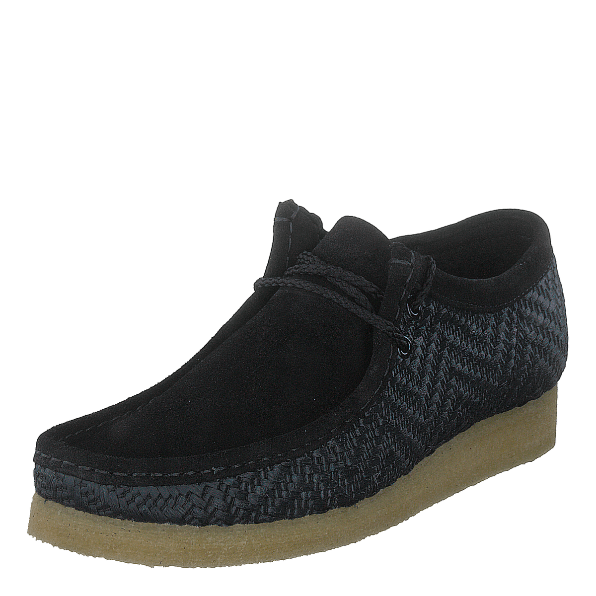 Wallabee Black Raffia