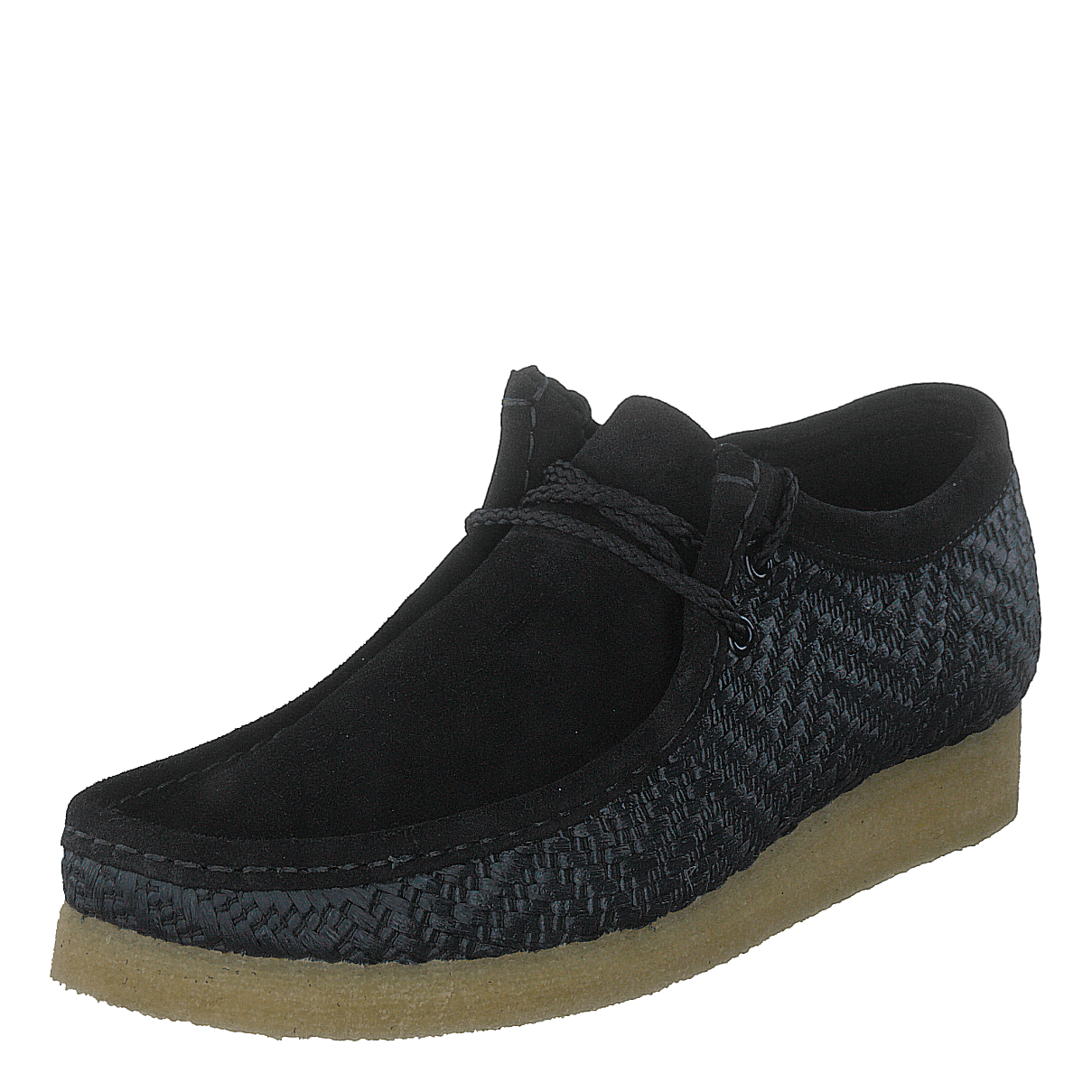 Wallabee Black Raffia