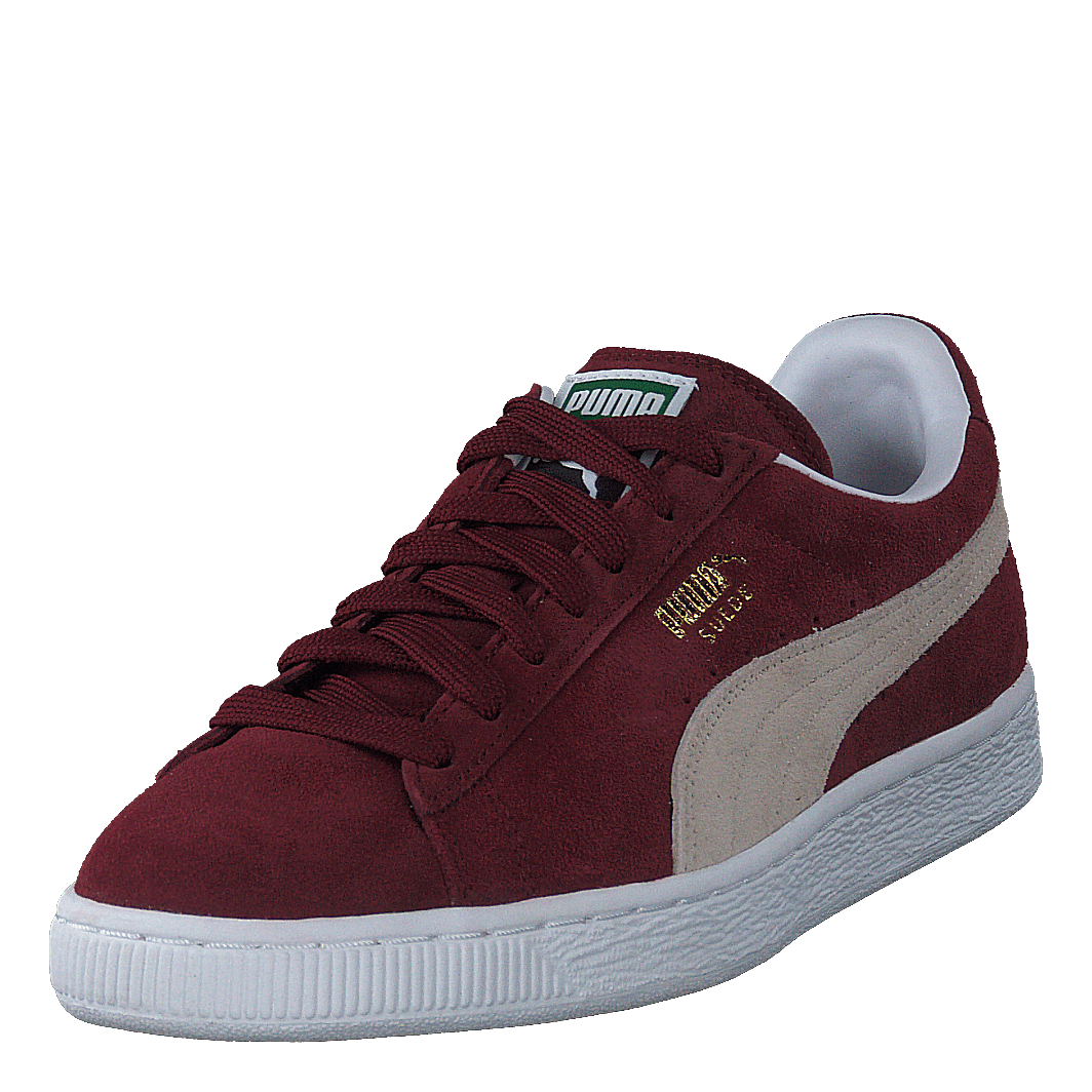 Suede Classic+ Cabernet-white