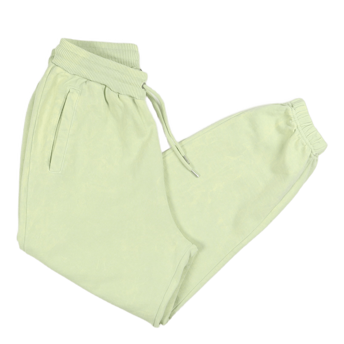Cropped Sweat Pants Pale Green Acid