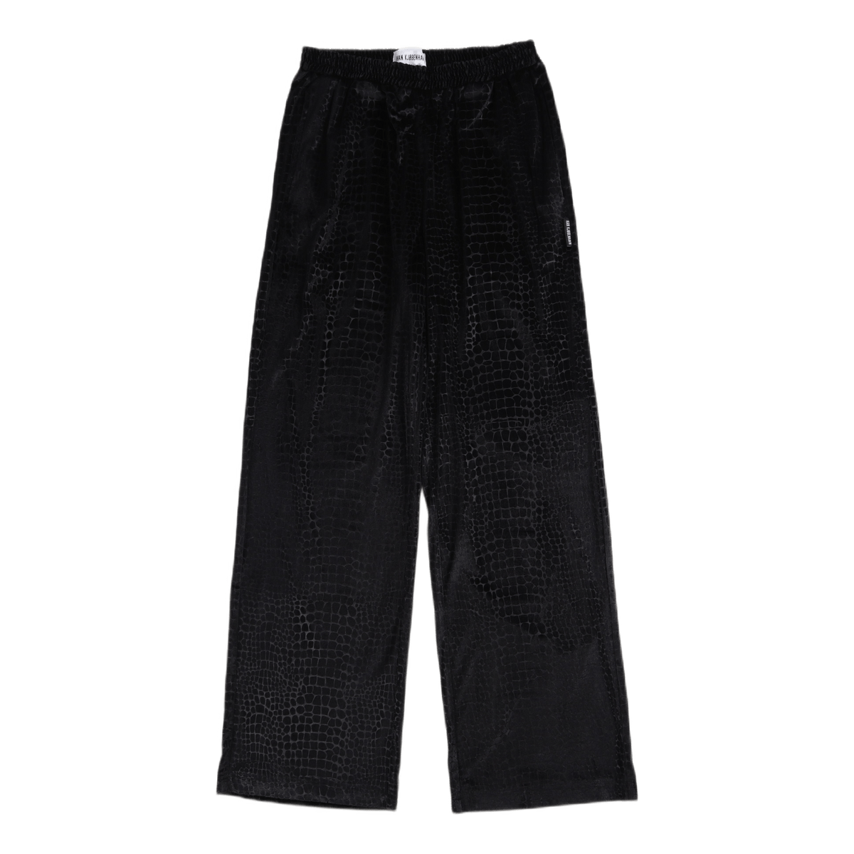 Loose Pants Black Velvet Croc