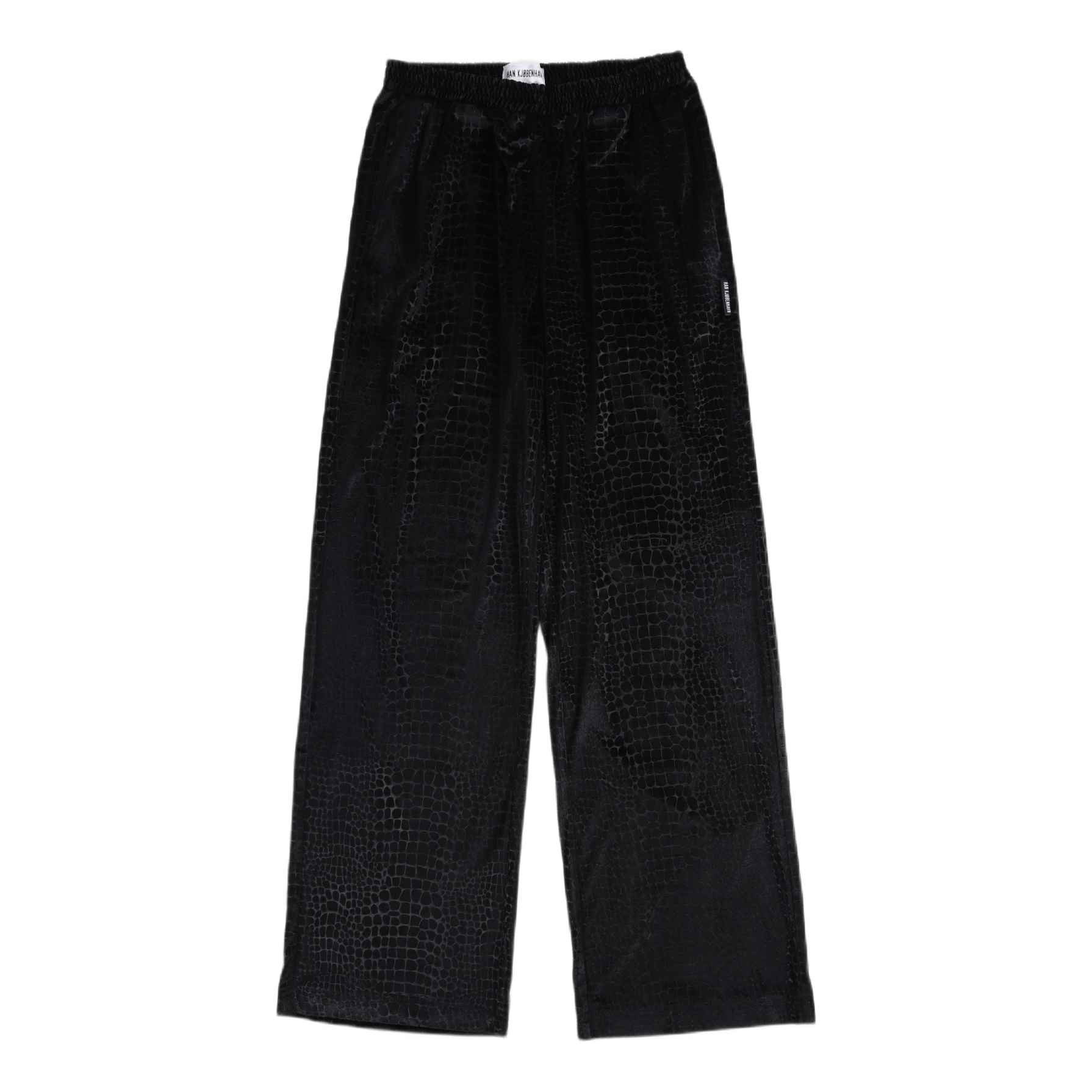 Loose Pants Black Velvet Croc