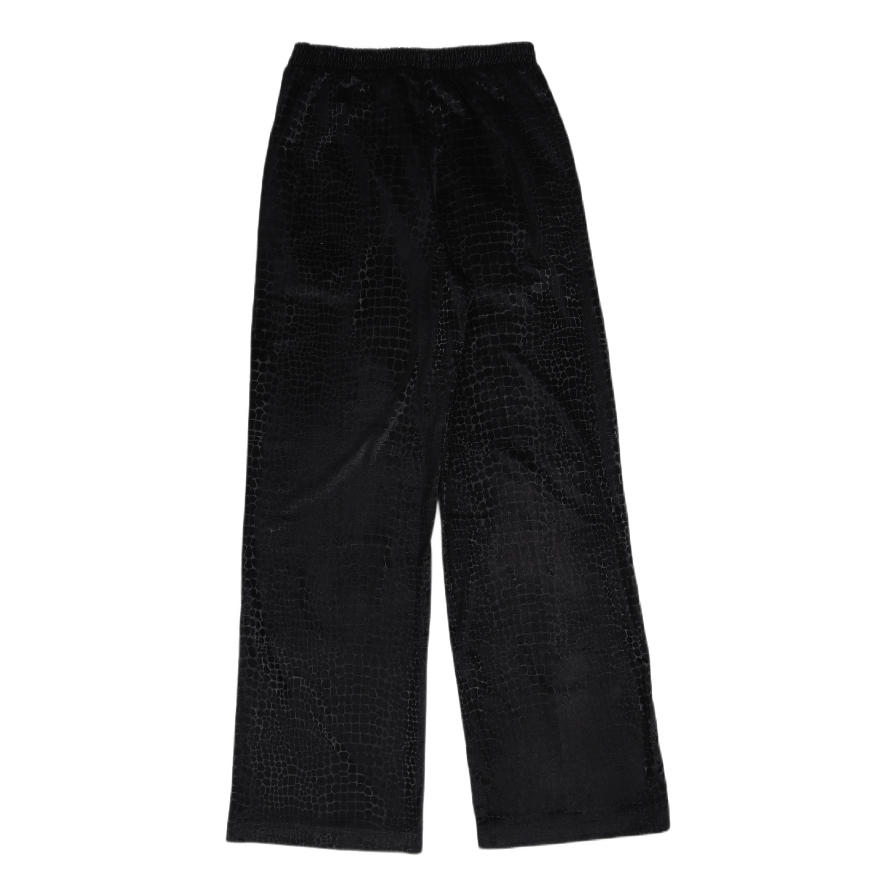 Loose Pants Black Velvet Croc