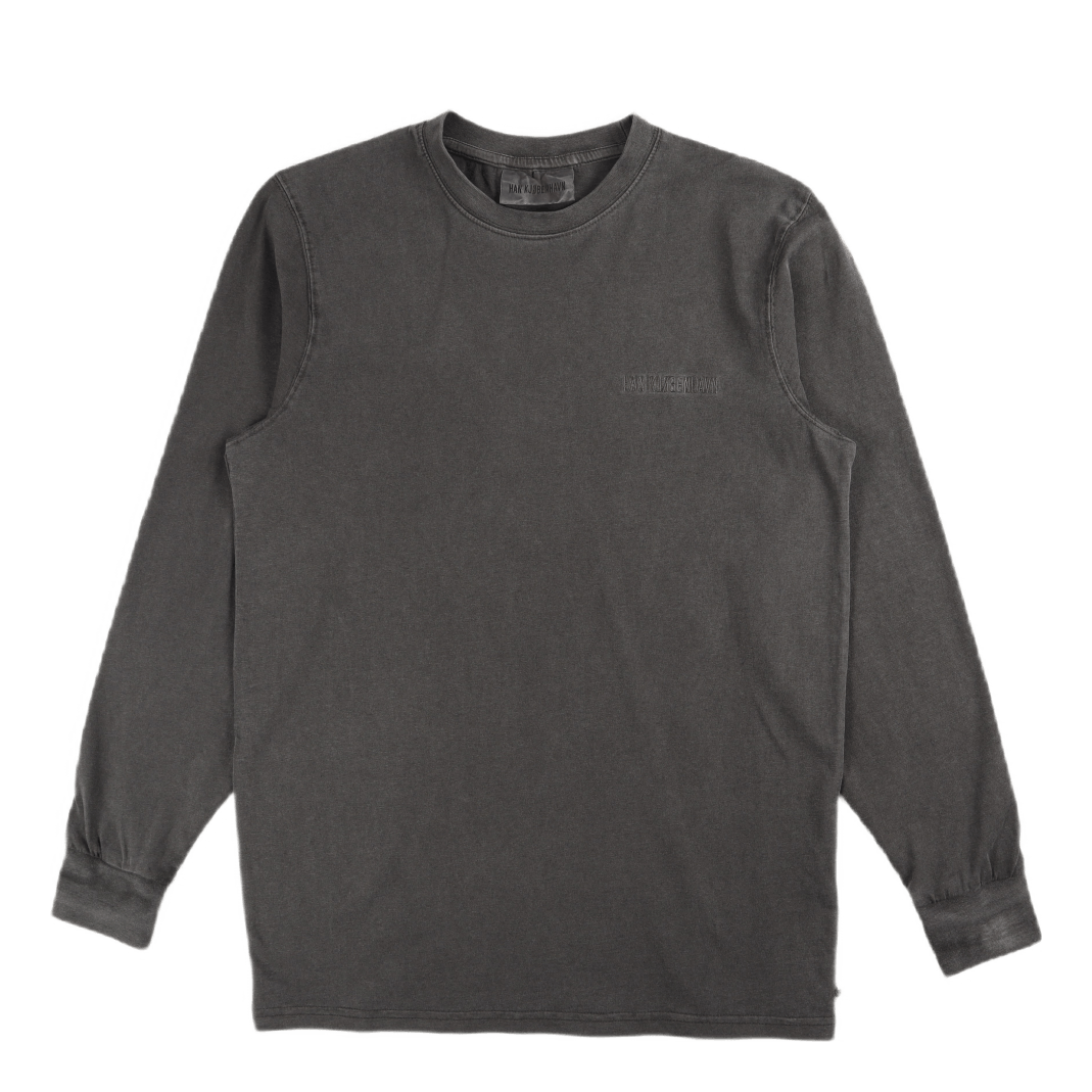 Casual Tee Long Sleeve Dark Grey Logo