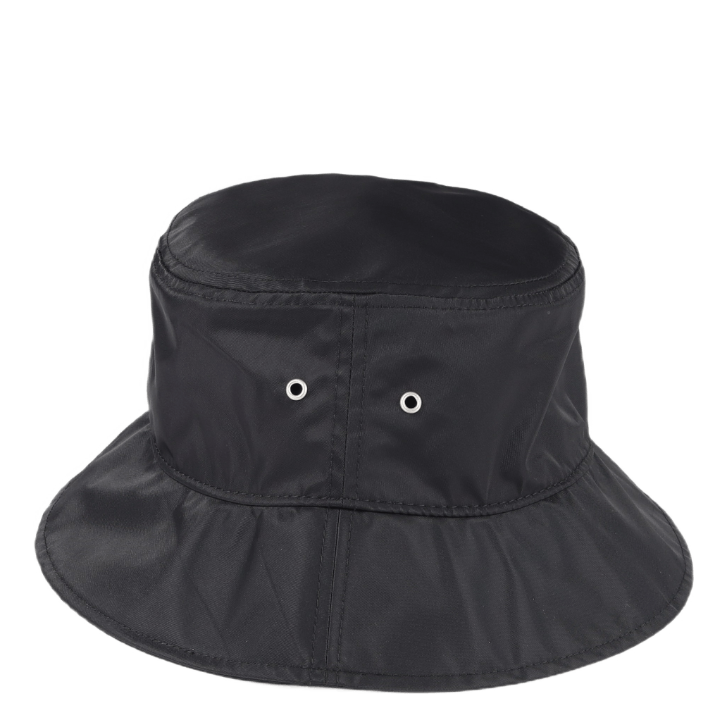 Bucket Hat Black Nylon Hk