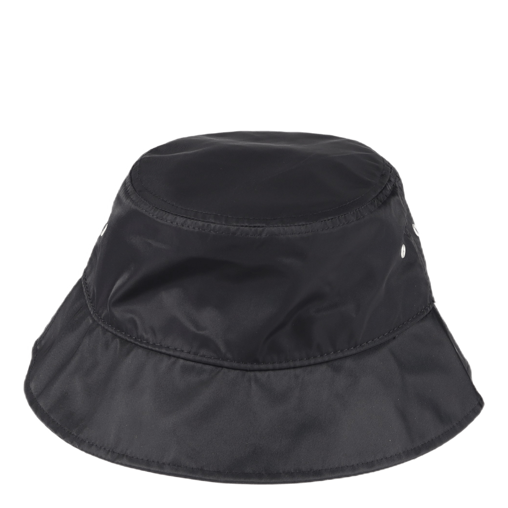 Bucket Hat Black Nylon Hk