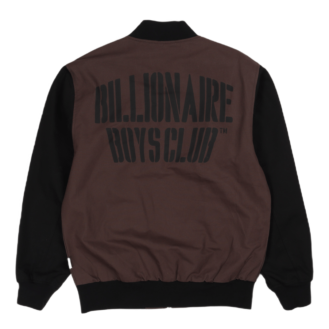 Stencil Logo Bomber Jacket Grey