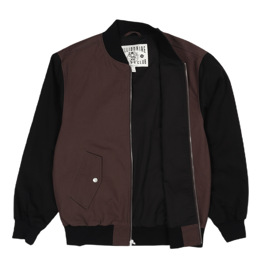 Stencil Logo Bomber Jacket Grey