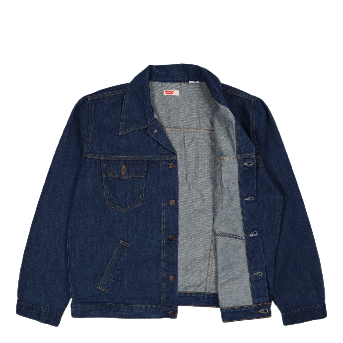 Lvc New Orange Tab Trkr O-tab  Med Indigo - Worn In