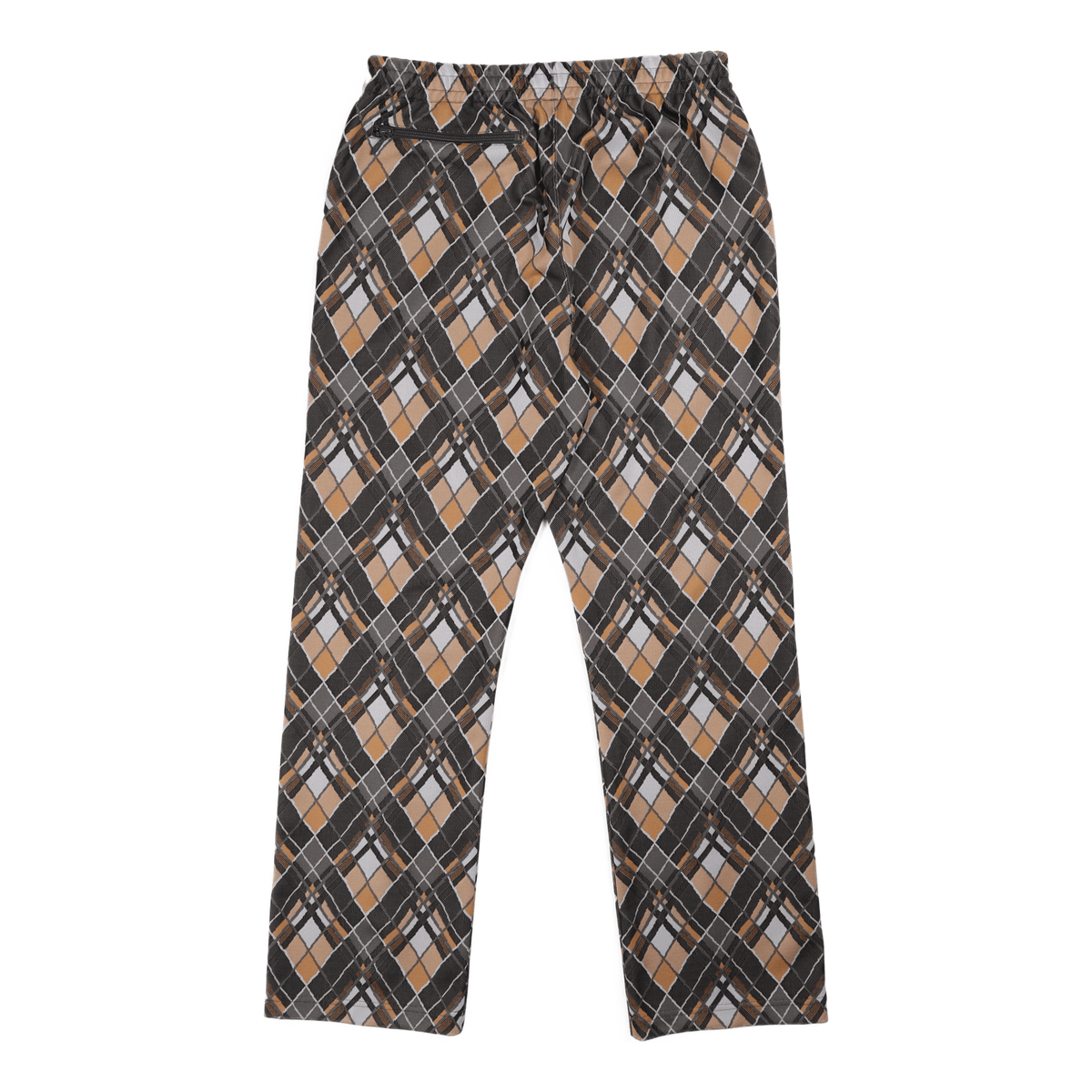 Track Pant Poly Jaquard Bias Plaid