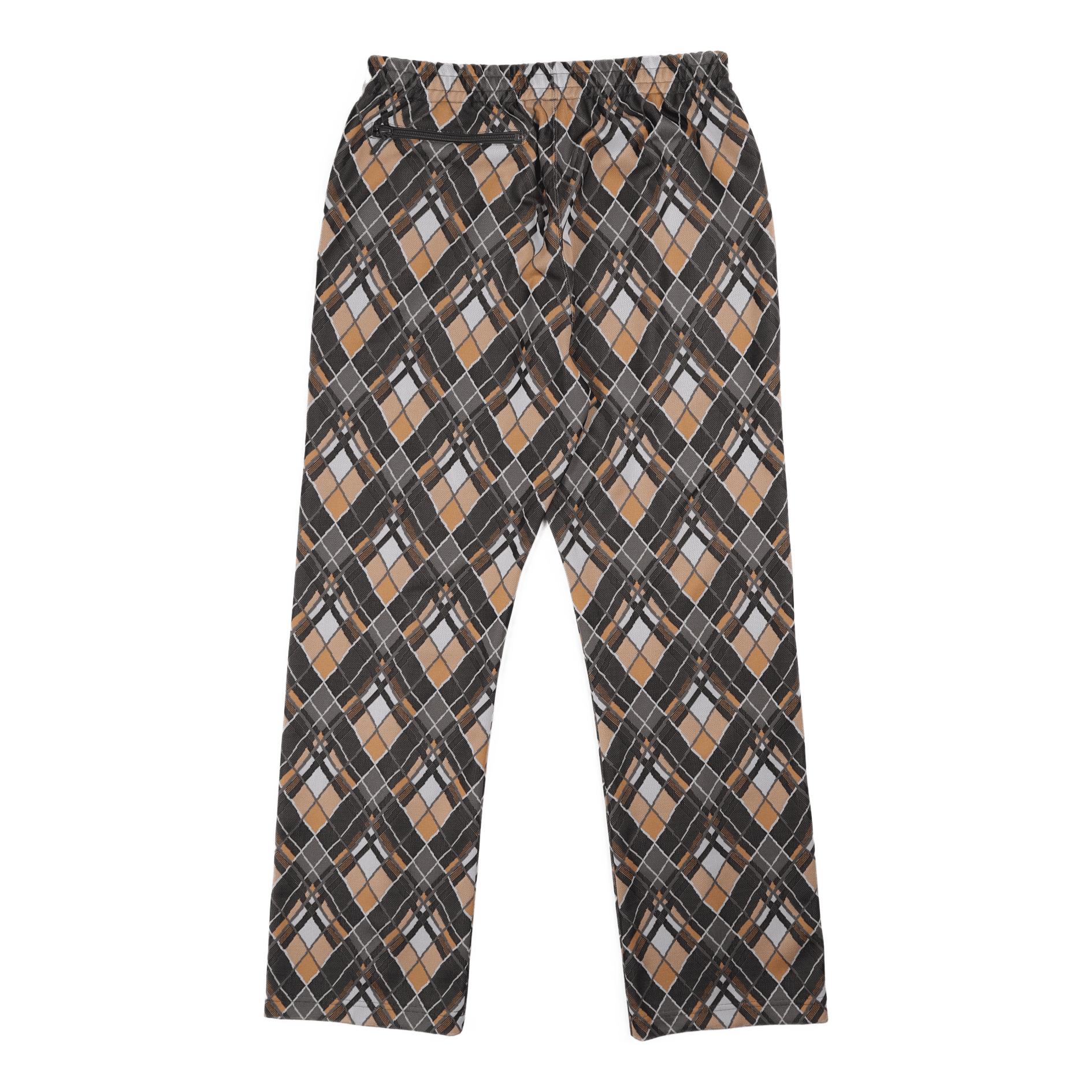 Track Pant Poly Jaquard Bias Plaid