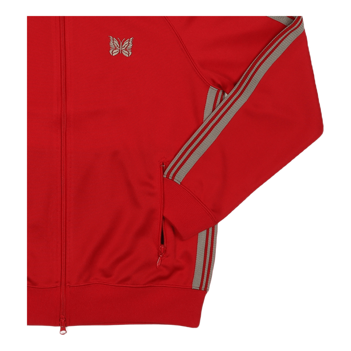 Track Jacket Poly Smooth Red