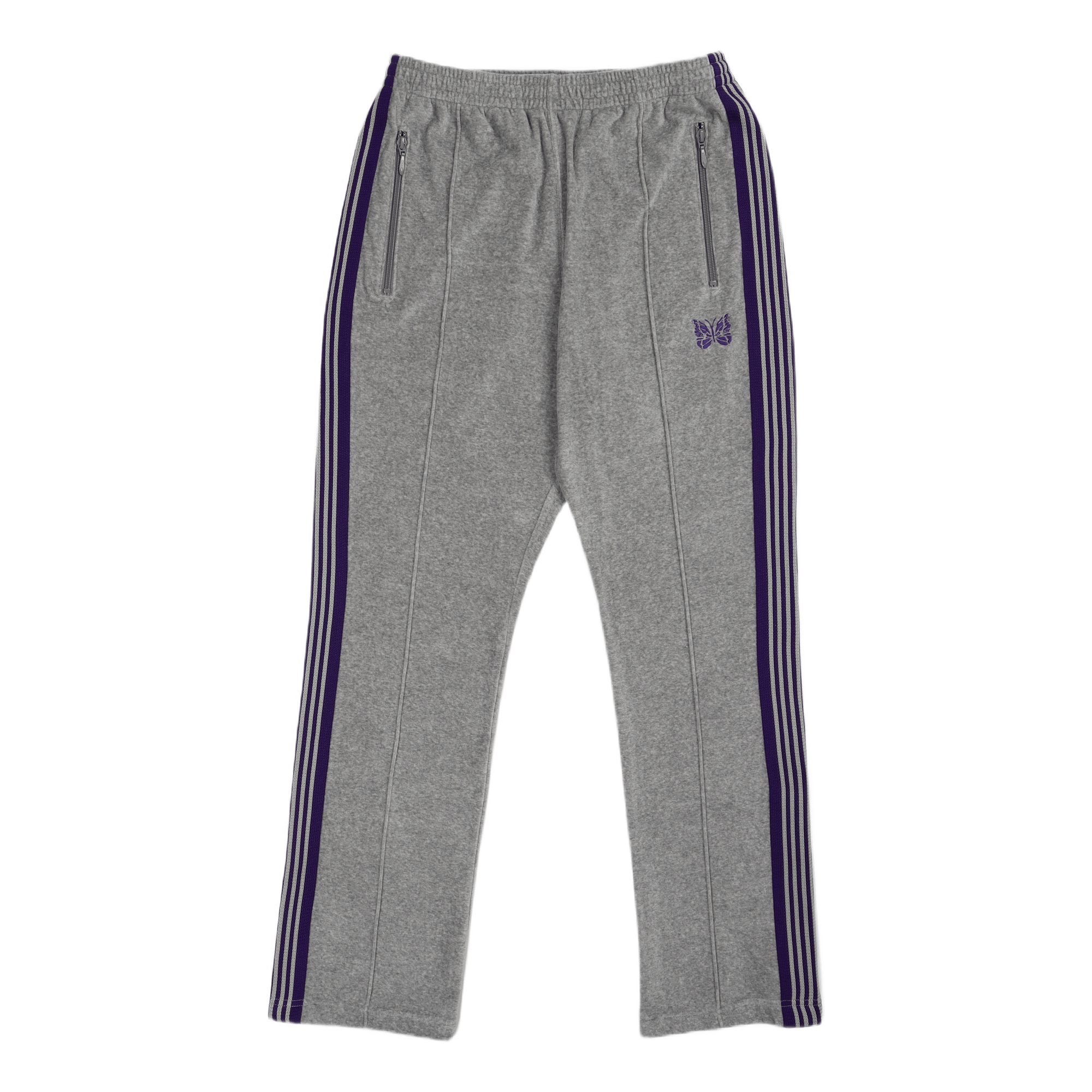 Narrow Track Pant Velour Grey