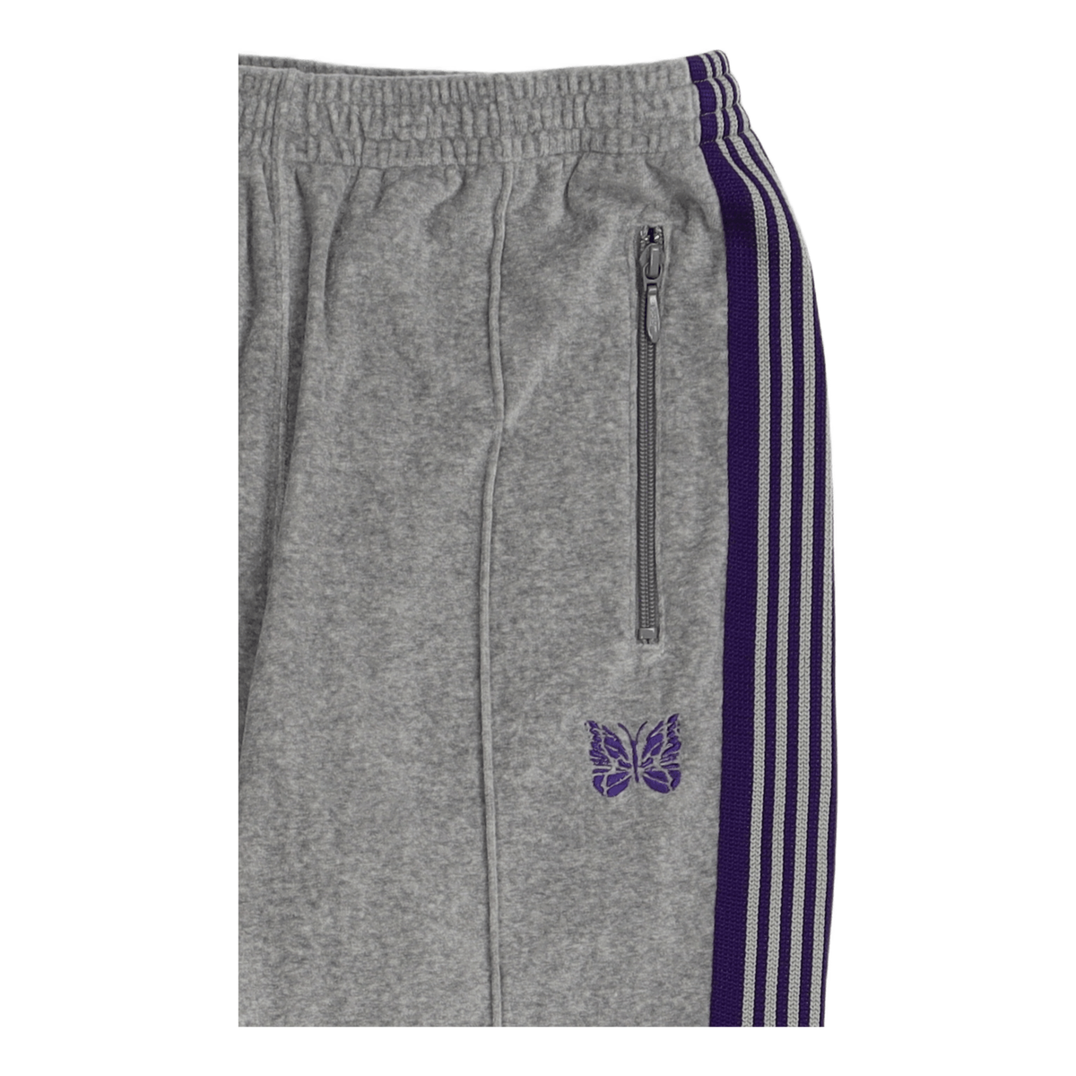 Narrow Track Pant Velour Grey