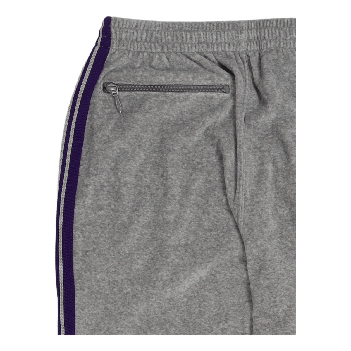 Narrow Track Pant Velour Grey