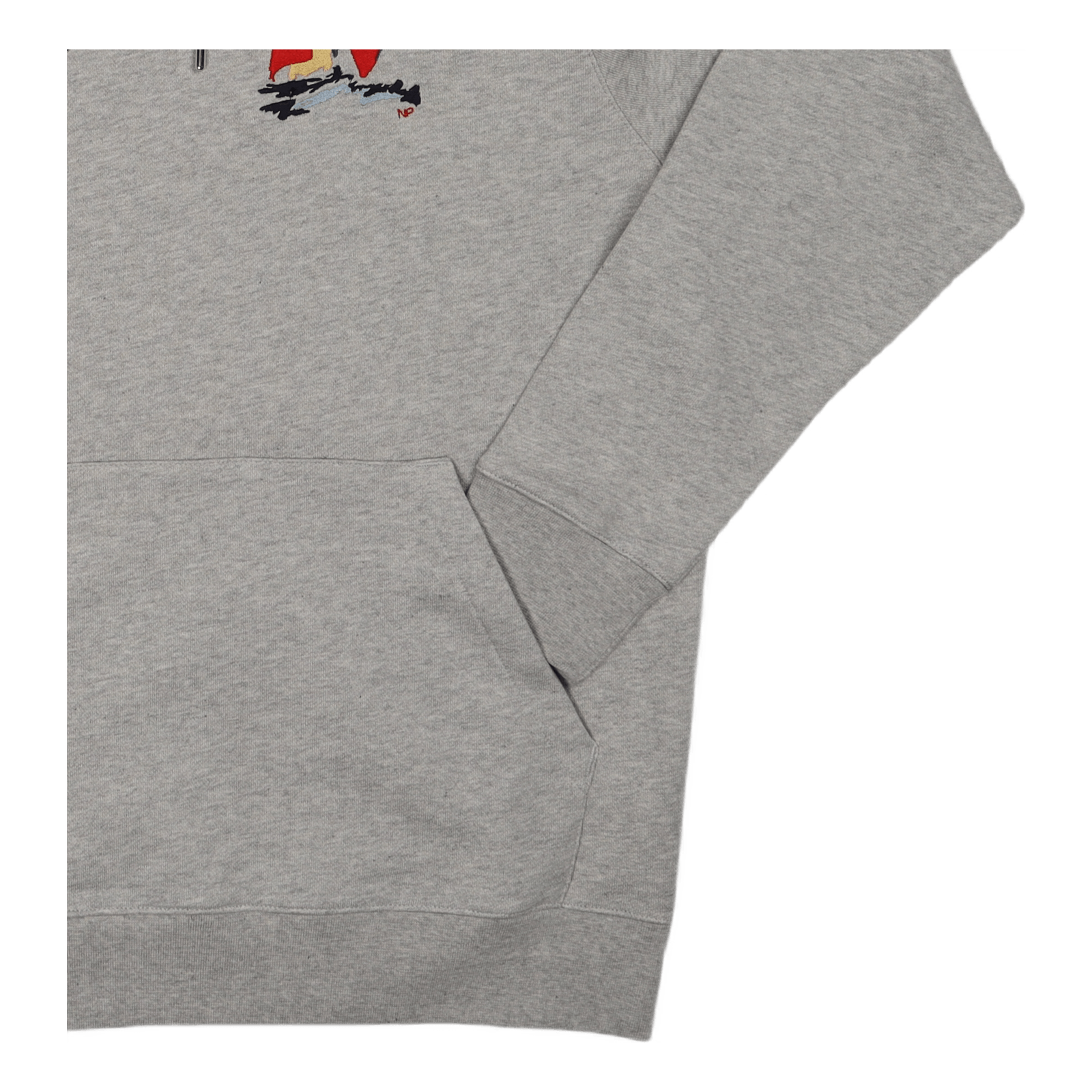 Vagn Hood Boat Embroidery Light Grey Melange