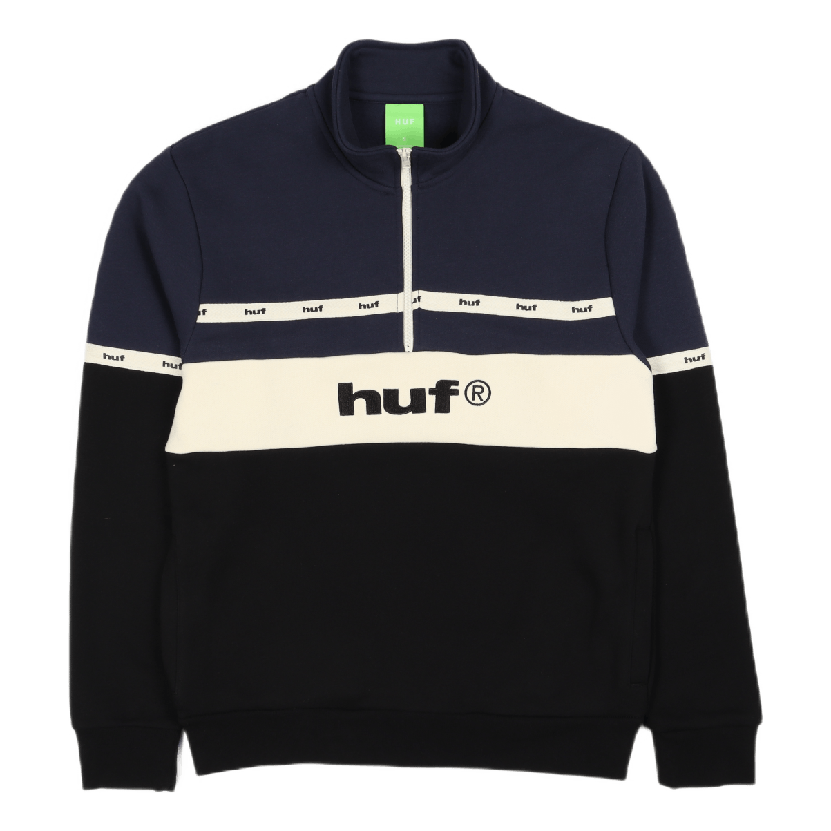 Taped 1/4 Zip Fleece Black