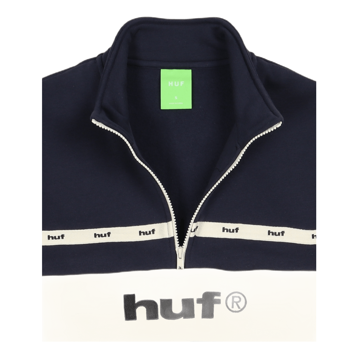 Taped 1/4 Zip Fleece Black