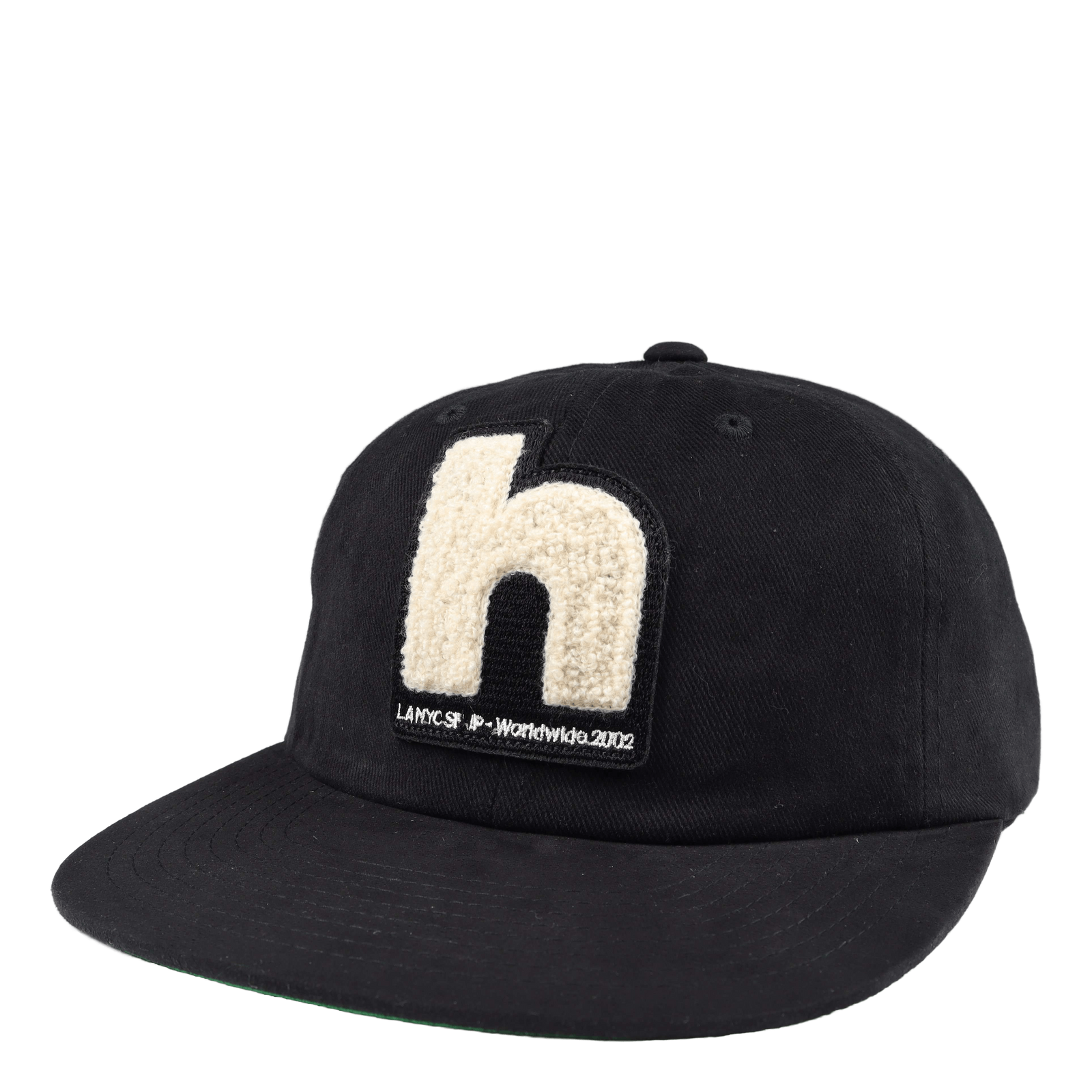 Chenille Patch 6-panel Hat Black