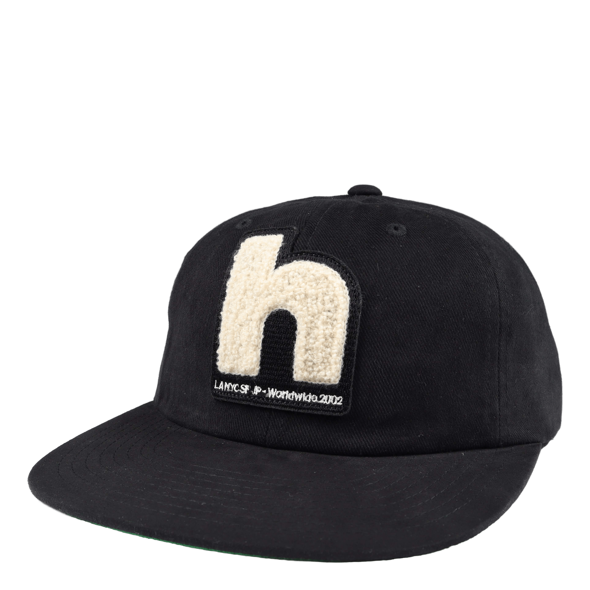 Chenille Patch 6-panel Hat Black